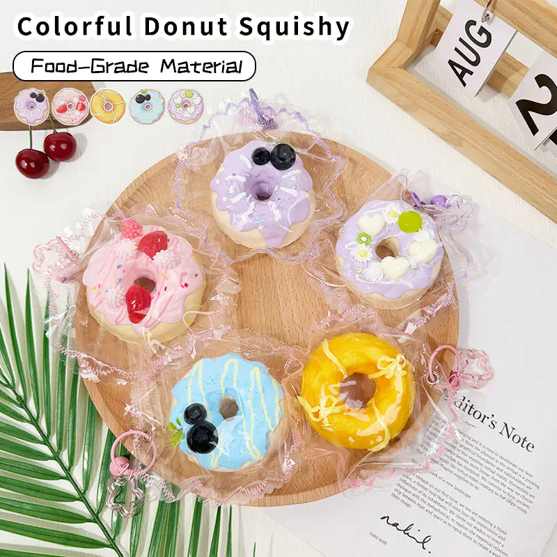 Colorful Donut Squishy Toy