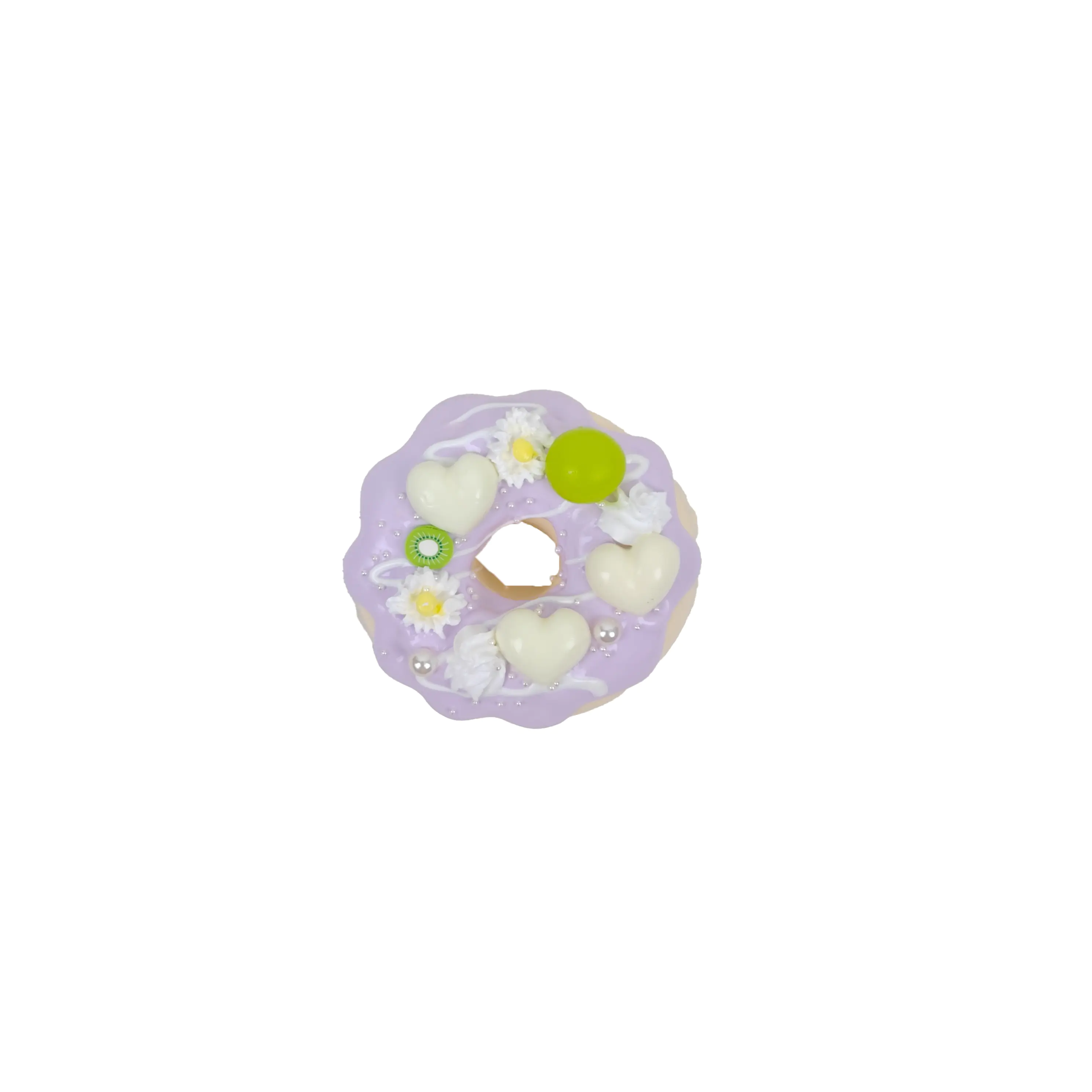 Donut Squishy Dessert-Themed Silicone Charm Set